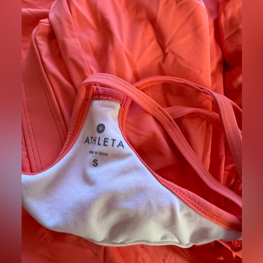 Athleta Coastline Swim Dress Light Coral Sunset - Picture 4 of 6